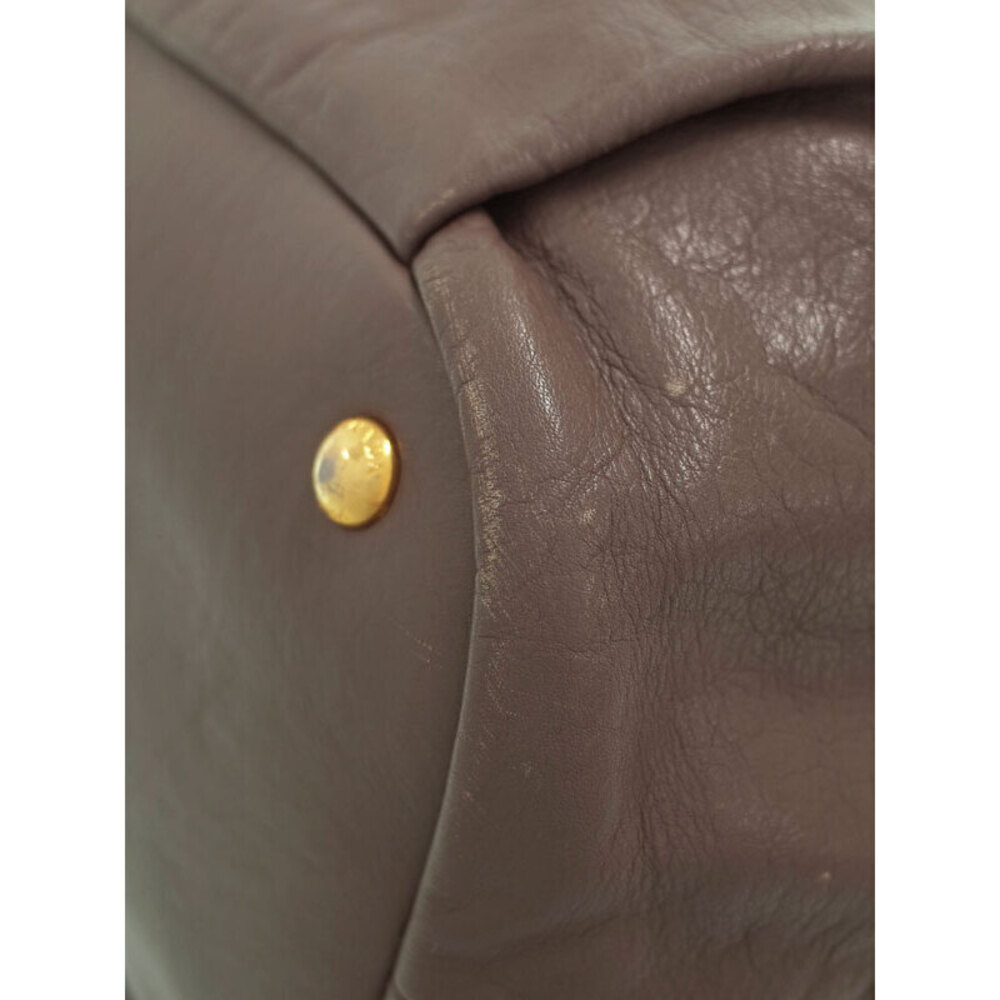Prada Calfskin Soft Shopping brown Bag Nocciolo Leather Tote Shoulder - Picture 9 of 9